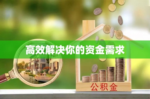 和政高效解决你的资金需求