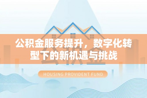 平阴公积金服务提升，数字化转型下的新机遇与挑战