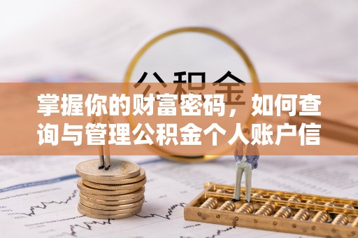 东丽掌握你的财富密码，如何查询与管理公积金个人账户信息